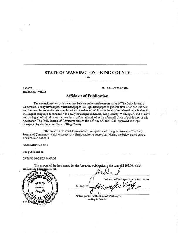 Filing A Probate Affidavit Of Publication